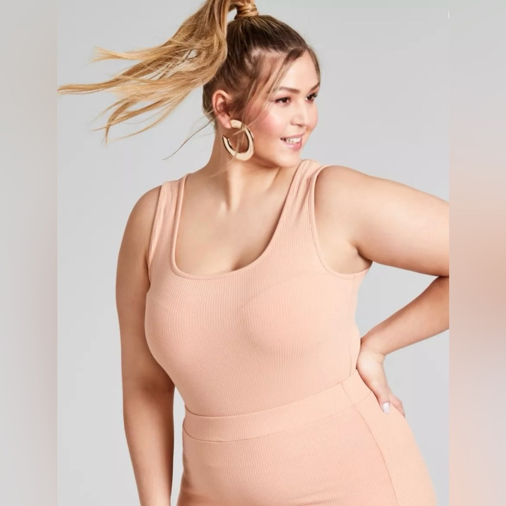 Nina Parker 2X Ribbed Bodysuit